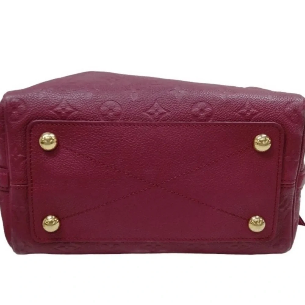 Louis Vuitton Bordeaux Monogram Empreinte Satchel Bag Speedy 25 Bandolier